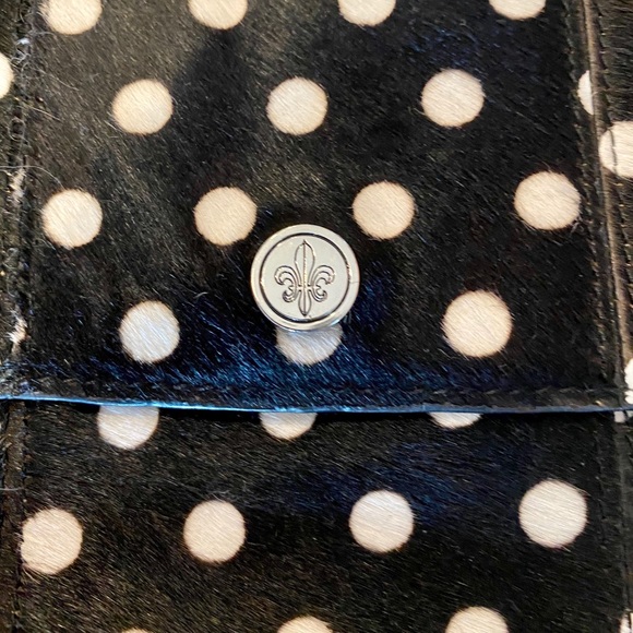 CLUB MONACO Calf Hair Polka Dot Clutch - Picture 6 of 11